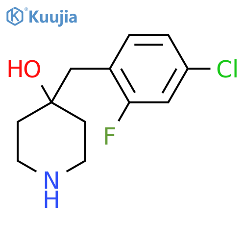 4-(4-chloro-2-fluorophenyl)methylpiperidin-4-ol structure