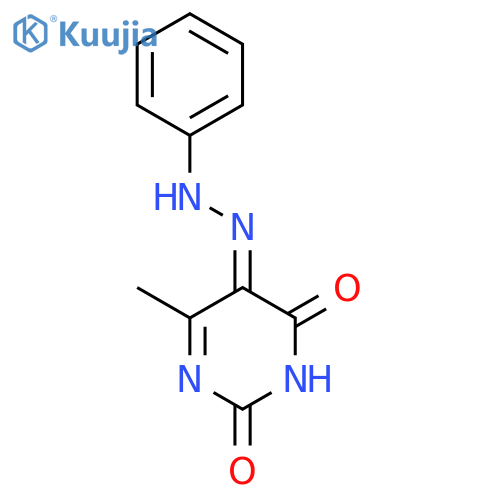 2,4(1H,3H)-Pyrimidinedione,6-methyl-5-(2-phenyldiazenyl)- structure