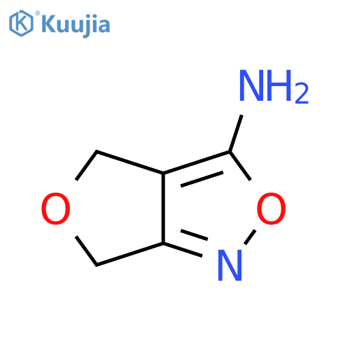 4H,6H-furo3,4-cisoxazol-3-amine structure