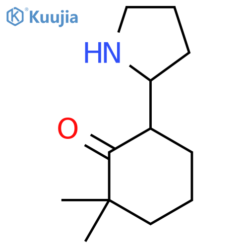 2,2-Dimethyl-6-(pyrrolidin-2-yl)cyclohexan-1-one structure