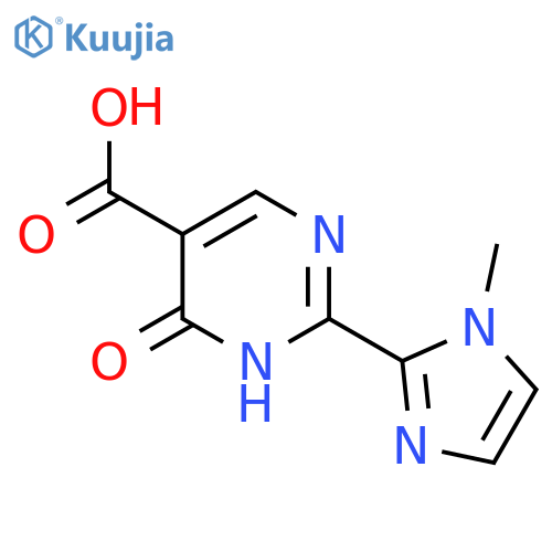 5-Pyrimidinecarboxylic acid, 1,6-dihydro-2-(1-methyl-1H-imidazol-2-yl)-6-oxo- structure