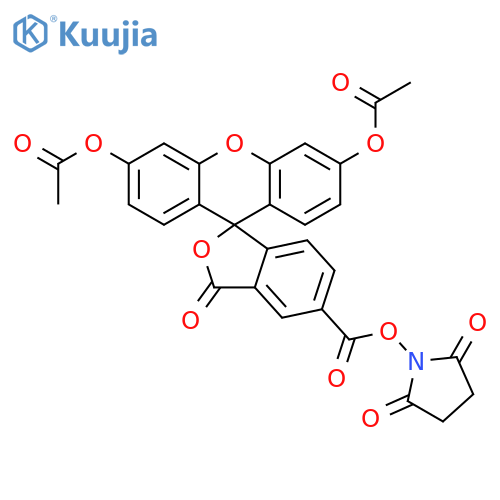 5-Carboxyfluorescein diacetate N-succinimidyl ester structure