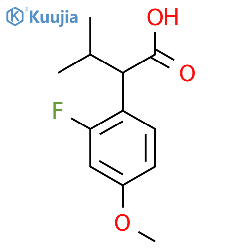 2-(2-fluoro-4-methoxyphenyl)-3-methylbutanoic acid structure