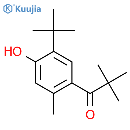 1-(5-tert-butyl-4-hydroxy-2-methylphenyl)-2,2-dimethylpropan-1-one structure