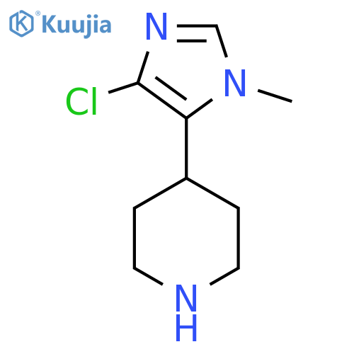 4-(4-chloro-1-methyl-1H-imidazol-5-yl)piperidine structure