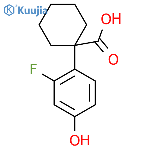 1-(2-Fluoro-4-hydroxyphenyl)cyclohexane-1-carboxylic acid structure