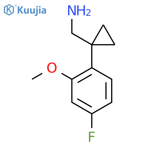 1-(4-fluoro-2-methoxyphenyl)cyclopropylmethanamine structure
