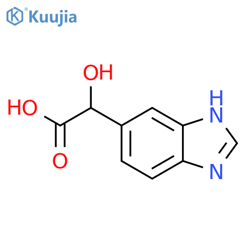 2-(1H-1,3-benzodiazol-5-yl)-2-hydroxyacetic acid structure
