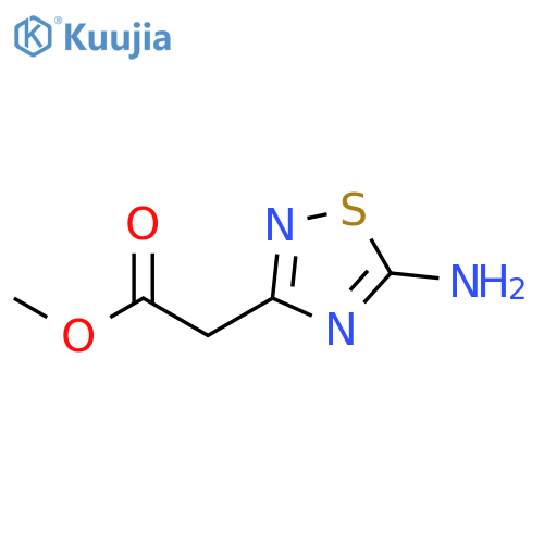 1,2,4-Thiadiazole-3-acetic acid, 5-amino-, methyl ester structure