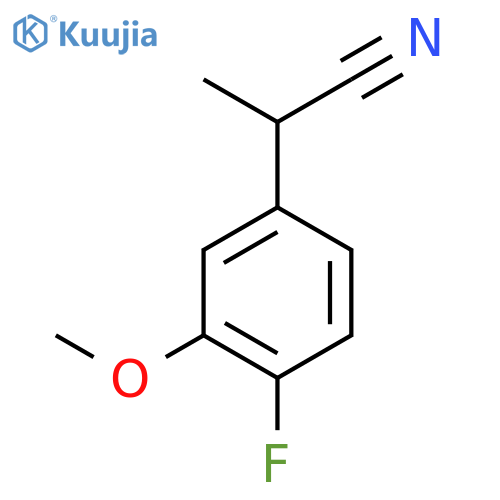 2-(4-fluoro-3-methoxyphenyl)propanenitrile structure