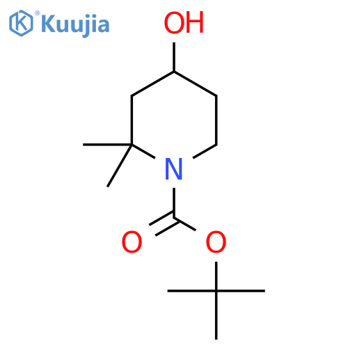Tert-butyl 4-hydroxy-2,2-dimethylpiperidine-1-carboxylate structure