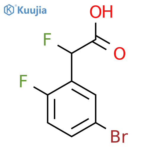 2-(5-Bromo-2-fluorophenyl)-2-fluoroacetic acid structure
