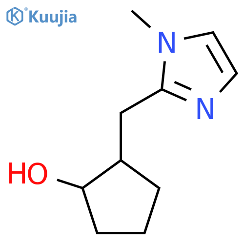 2-(1-methyl-1H-imidazol-2-yl)methylcyclopentan-1-ol structure