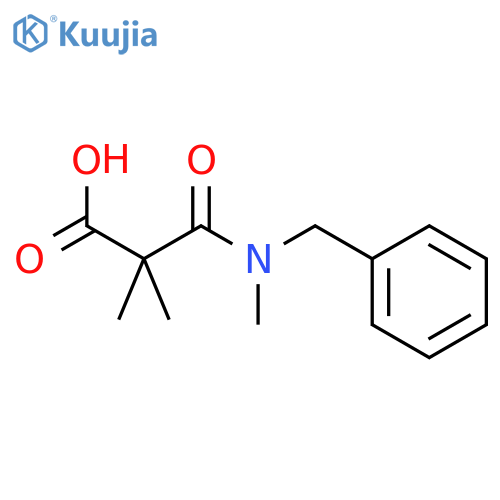 2-benzyl(methyl)carbamoyl-2,2-dimethylacetic acid structure