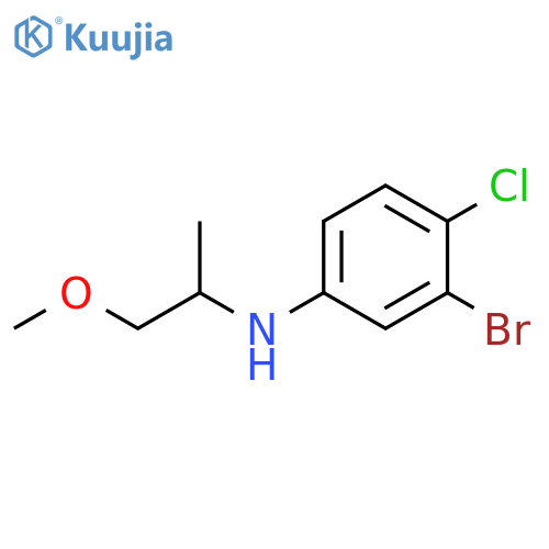 3-bromo-4-chloro-N-(1-methoxypropan-2-yl)aniline structure