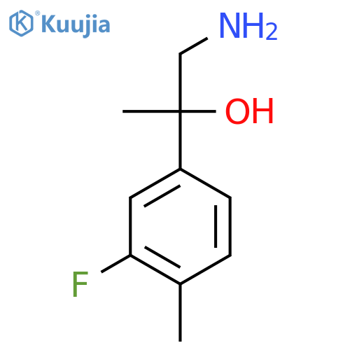1-amino-2-(3-fluoro-4-methylphenyl)propan-2-ol structure