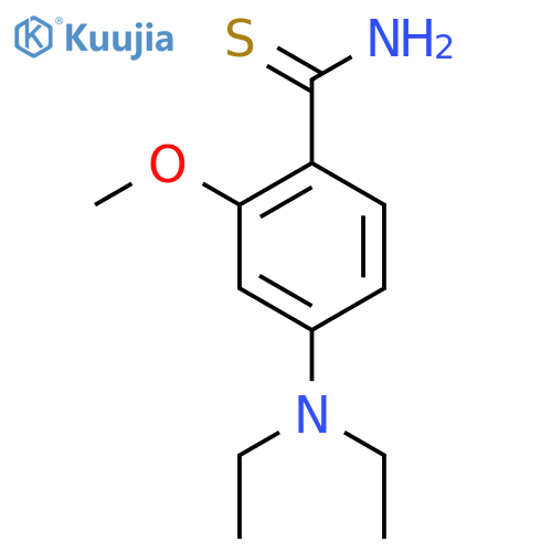 4-(diethylamino)-2-methoxybenzene-1-carbothioamide structure
