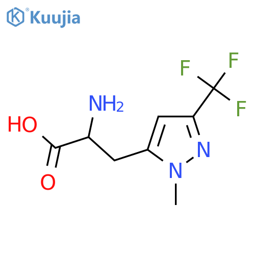 2-amino-3-1-methyl-3-(trifluoromethyl)-1H-pyrazol-5-ylpropanoic acid structure