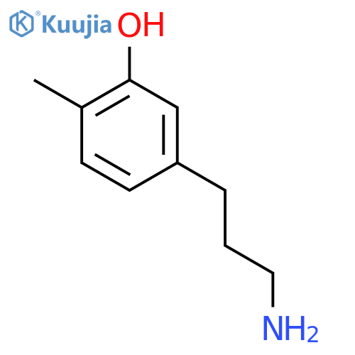 5-(3-aminopropyl)-2-methylphenol structure
