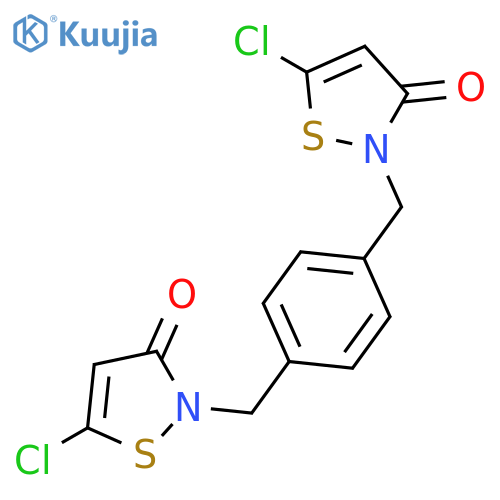 3(2H)-Isothiazolone, 2,2'-[1,4-phenylenebis(methylene)]bis[5-chloro- structure