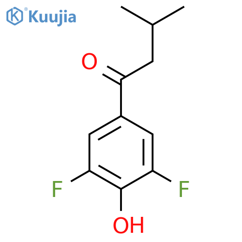 1-(3,5-difluoro-4-hydroxyphenyl)-3-methylbutan-1-one structure