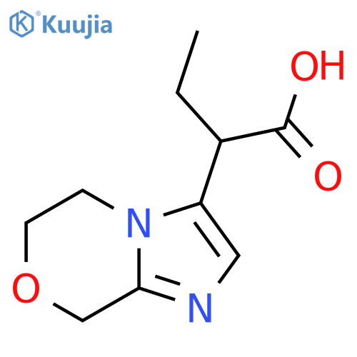 2-{5H,6H,8H-imidazo2,1-c1,4oxazin-3-yl}butanoic acid structure