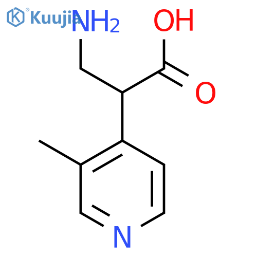 3-amino-2-(3-methylpyridin-4-yl)propanoic acid structure