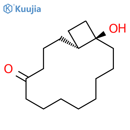 BICYCLO[12.2.0]HEXADECAN-5-ONE, 14-HYDROXY-, (1R*,14R*)- structure
