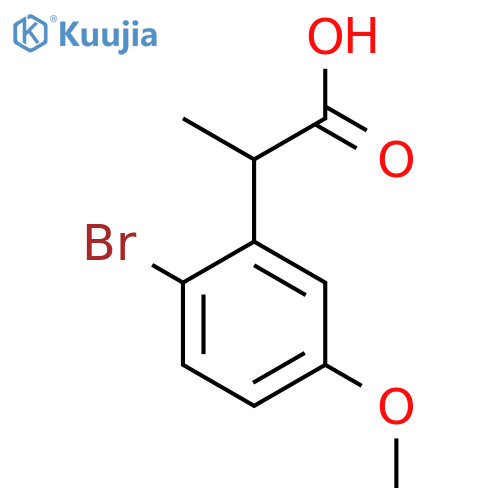 2-(2-bromo-5-methoxyphenyl)propanoic acid structure