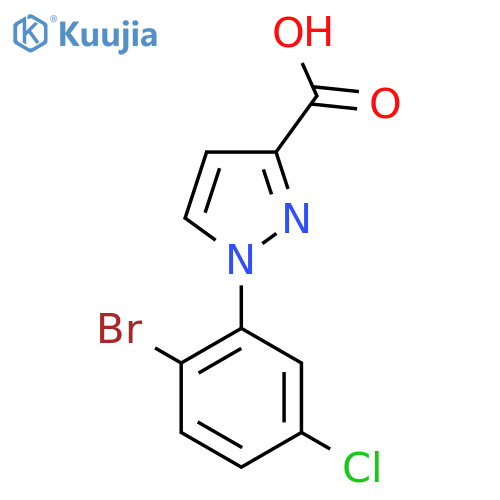 1-(2-bromo-5-chlorophenyl)-1H-pyrazole-3-carboxylic acid structure