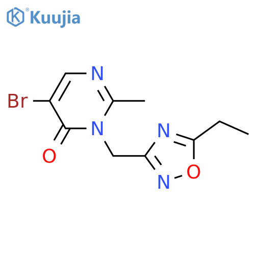 5-Bromo-3-(5-Ethyl-1,2,4-Oxadiazol-3-Yl)Methyl-2-Methyl-3,4-Dihydropyrimidin-4-One structure