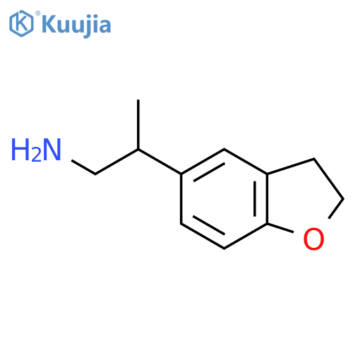2-(2,3-dihydro-1-benzofuran-5-yl)propan-1-amine structure