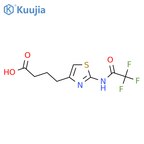 4-2-(trifluoroacetamido)-1,3-thiazol-4-ylbutanoic acid structure