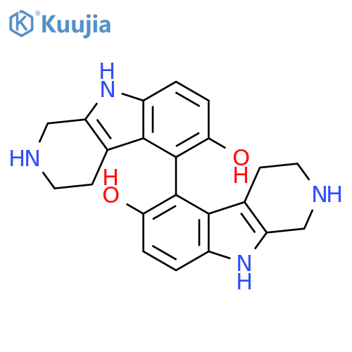 [5,5'-Bi-1H-pyrido[3,4-b]indole]-6,6'-diol, 2,2',3,3',4,4',9,9'-octahydro- structure