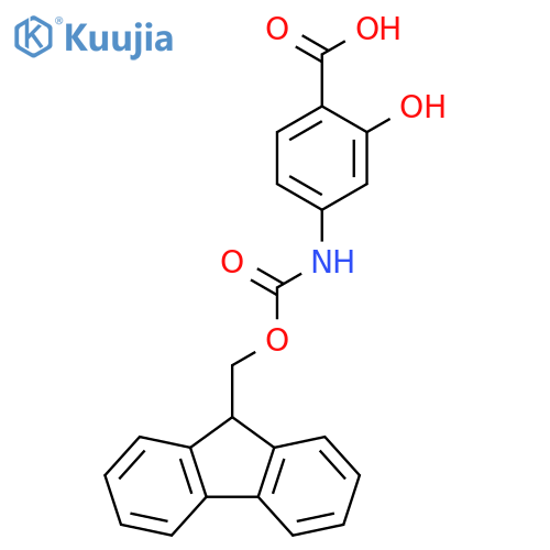 4-({(9H-fluoren-9-yl)methoxycarbonyl}amino)-2-hydroxybenzoic acid structure