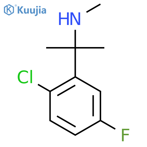 2-(2-chloro-5-fluorophenyl)propan-2-yl(methyl)amine structure