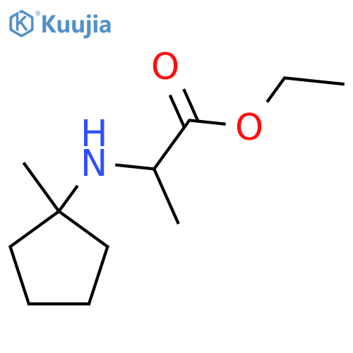 ethyl 2-(1-methylcyclopentyl)aminopropanoate structure