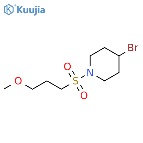 4-bromo-1-(3-methoxypropanesulfonyl)piperidine structure
