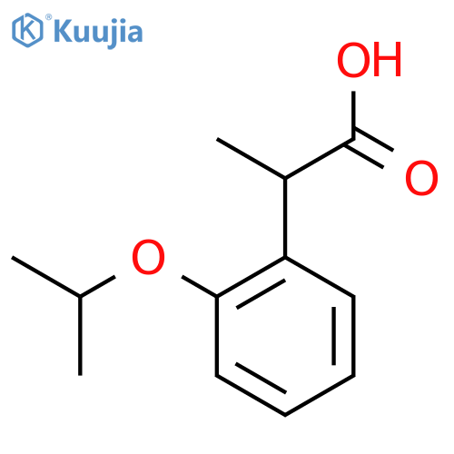 2-2-(propan-2-yloxy)phenylpropanoic acid structure