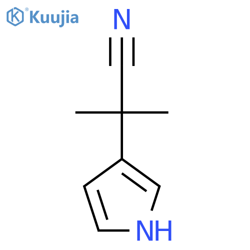 2-methyl-2-(1H-pyrrol-3-yl)propanenitrile structure