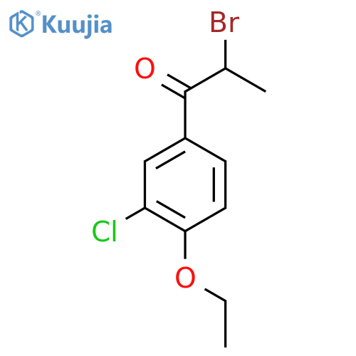 2-Bromo-1-(3-chloro-4-ethoxyphenyl)propan-1-one structure