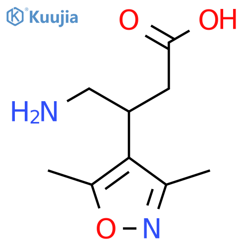 4-amino-3-(dimethyl-1,2-oxazol-4-yl)butanoic acid structure
