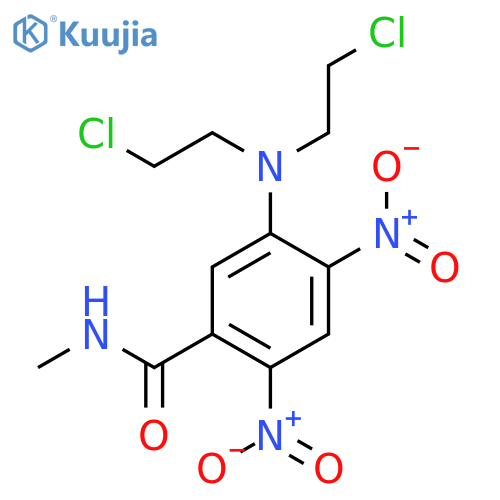 Benzamide, 5-[bis(2-chloroethyl)amino]-N-methyl-2,4-dinitro- structure