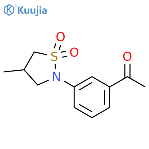 2-(3-acetylphenyl)-4-methyl-1,2-thiazolidine-1,1-dione structure
