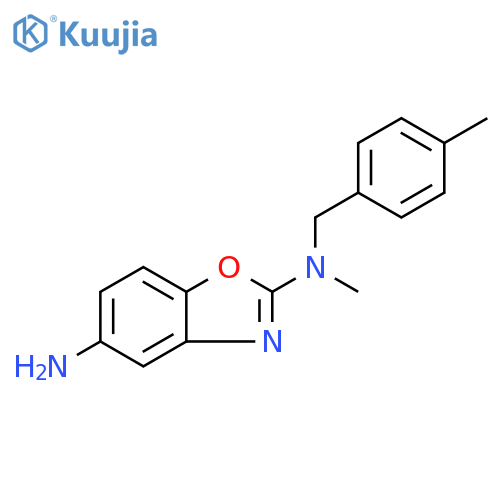 N2-methyl-N2-(4-methylphenyl)methyl-1,3-benzoxazole-2,5-diamine structure