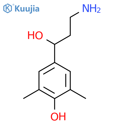 4-(3-amino-1-hydroxypropyl)-2,6-dimethylphenol structure