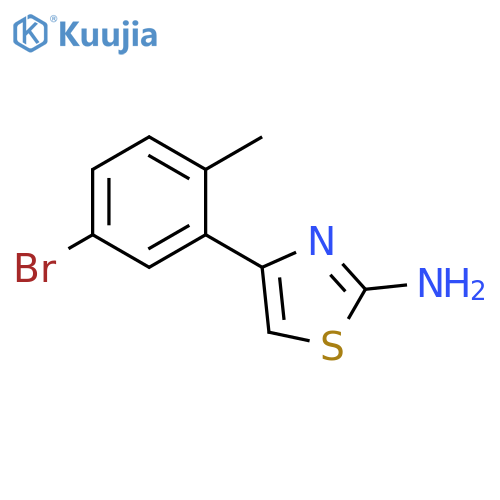 4-(5-bromo-2-methylphenyl)-1,3-thiazol-2-amine structure