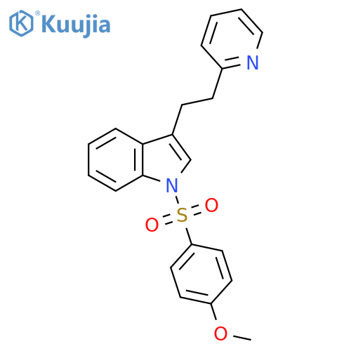 1H-Indole, 1-[(4-methoxyphenyl)sulfonyl]-3-[2-(2-pyridinyl)ethyl]- structure