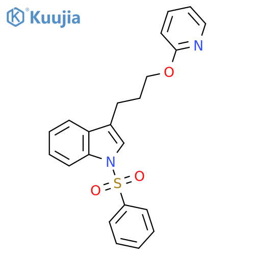 1H-Indole, 1-(phenylsulfonyl)-3-[3-(2-pyridinyloxy)propyl]- structure