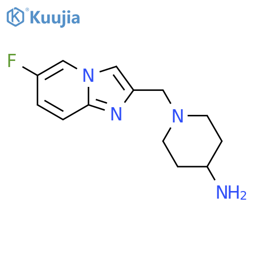 1-((6-Fluoroimidazo[1,2-a]pyridin-2-yl)methyl)piperidin-4-amine structure